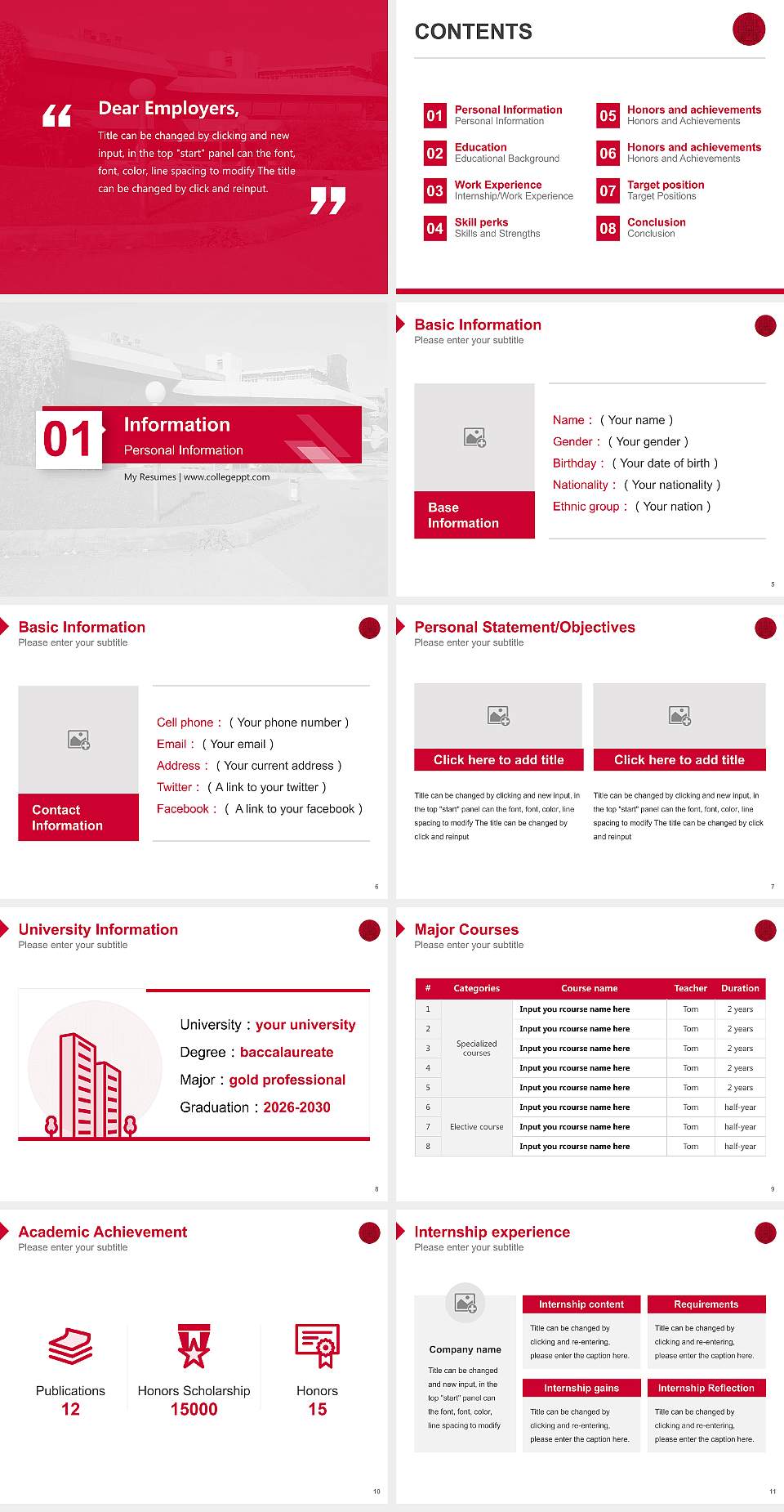 Heidelberg University – Neuenheimer Feld campus Resume PPT Template4:3 ratio PPT effect preview image2