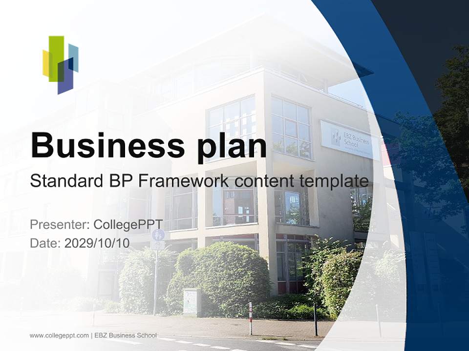 EBZ Business School Competition/Entrepreneurship Contest PPT Template4:3 ratio PPT effect preview image9