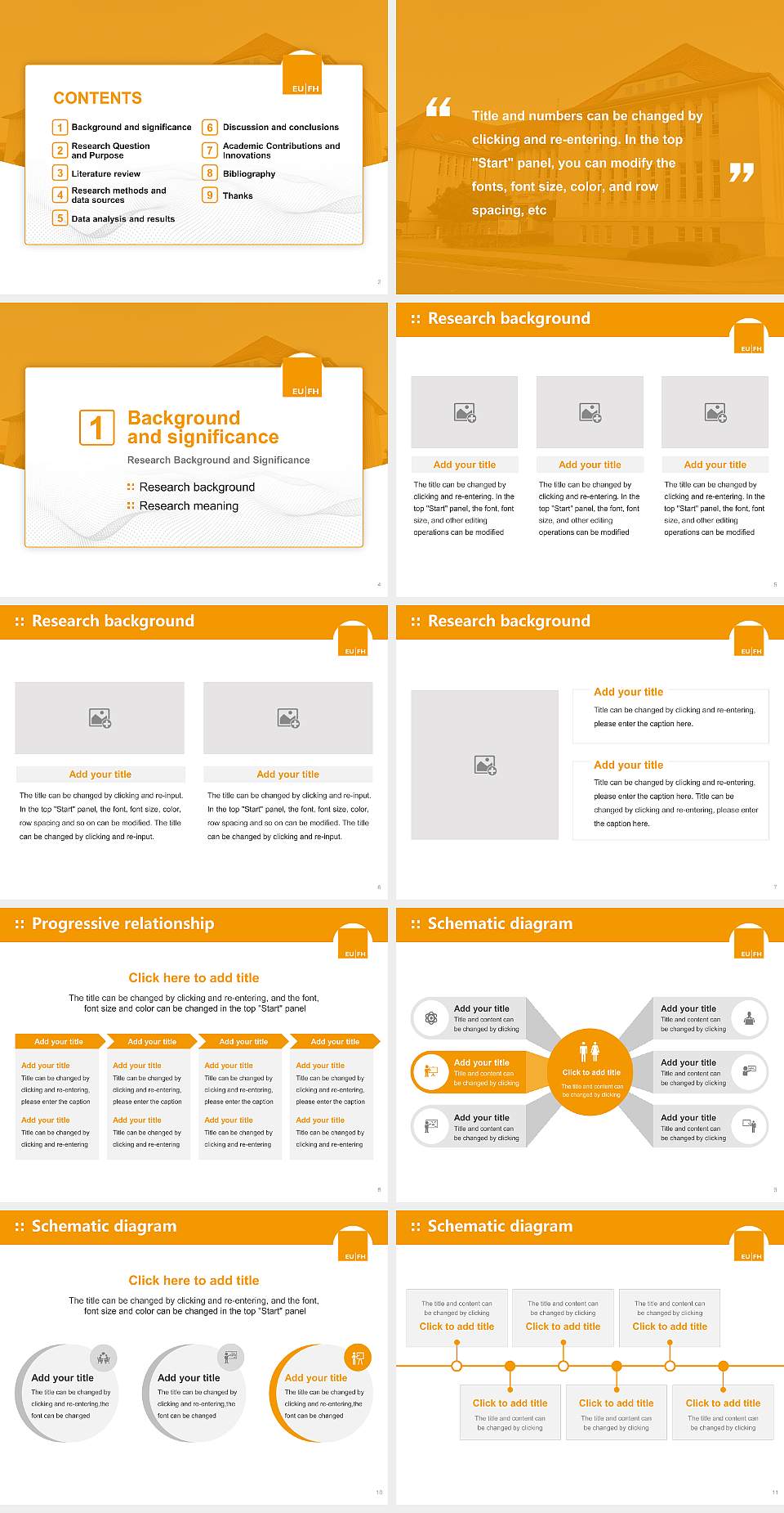 European University of Applied Sciences Graduation Thesis Defense PPT Template4:3 ratio PPT effect preview image2