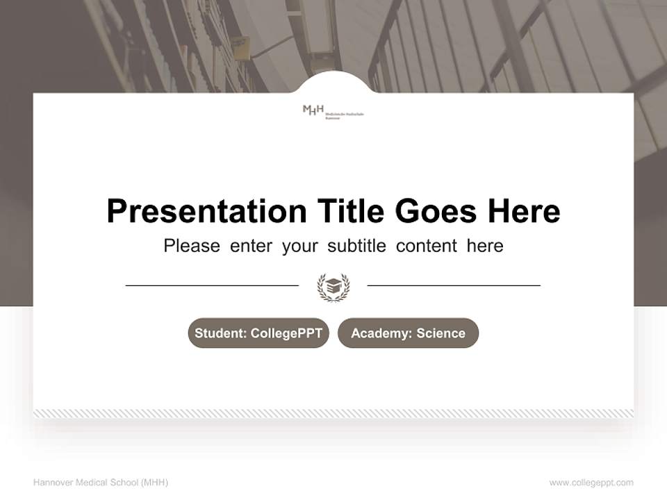 Hannover Medical School (MHH) National Scholarship Defense PPT Template4:3 ratio PPT effect preview image4