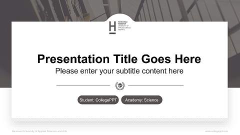 Hannover University of Applied Sciences and Arts National Scholarship Defense PPT Template