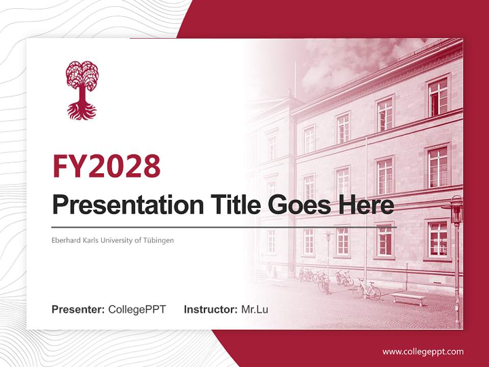 Eberhard Karls University of Tübingen Academic Presentation/Research Findings Report PPT Template4:3 ratio PPT effect preview image5