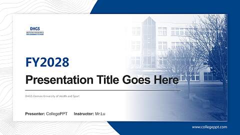 DHGS German University of Health and Sport Academic Presentation/Research Findings Report PPT Template