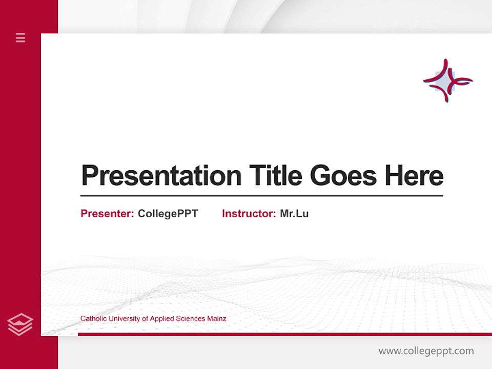 Catholic University of Applied Sciences Mainz Thesis Proposal/Graduation Defense PPT Template4:3 ratio PPT effect preview image5