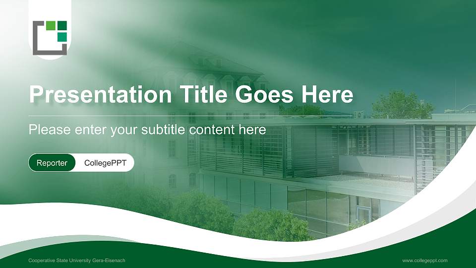 Cooperative State University Gera-Eisenach Lecture Sharing and Networking Event PPT Template16:9 ratio PPT effect preview image