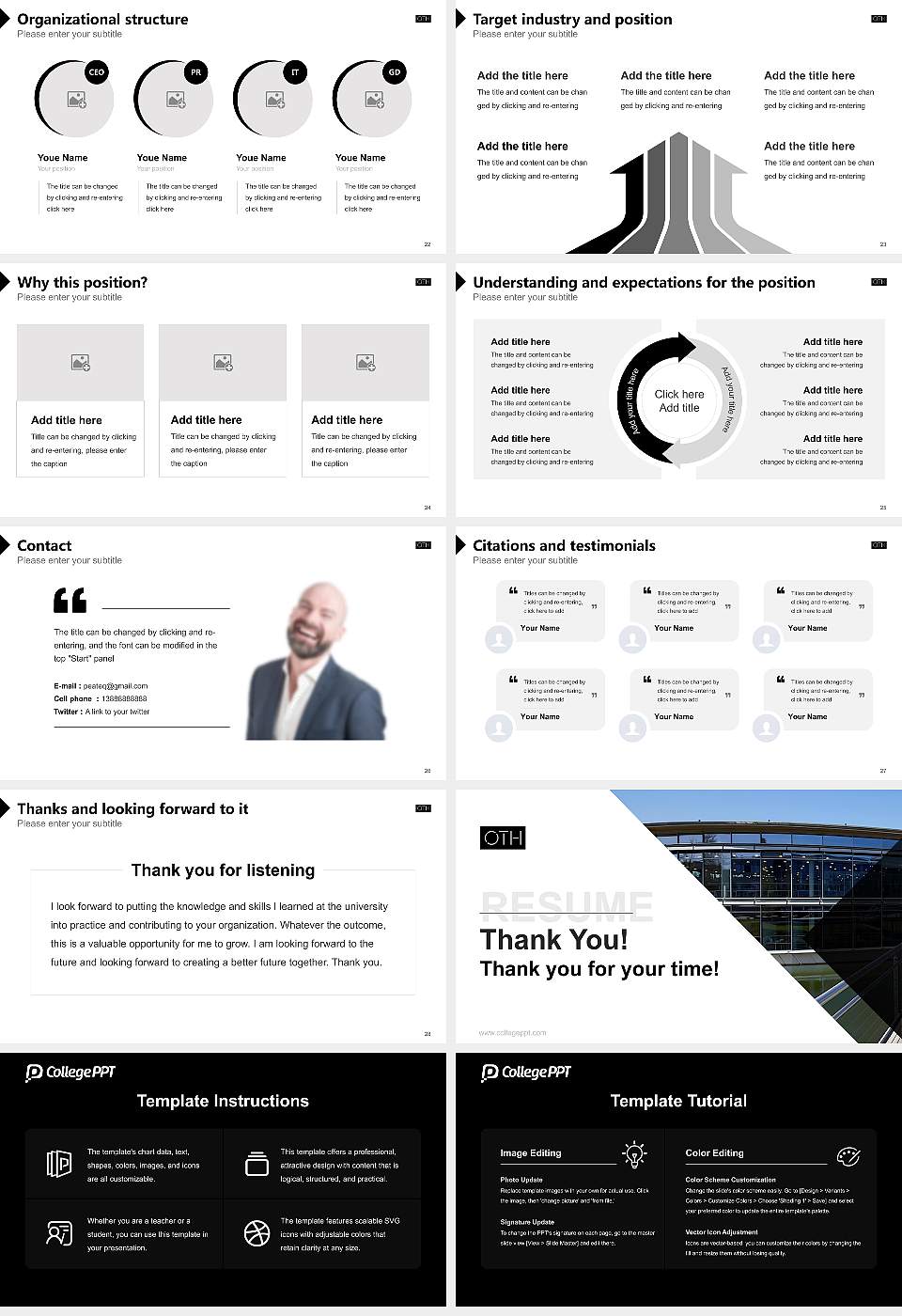Eastern Bavarian Technical University of Regensburg Resume PPT Template16:9 ratio PPT effect preview image4