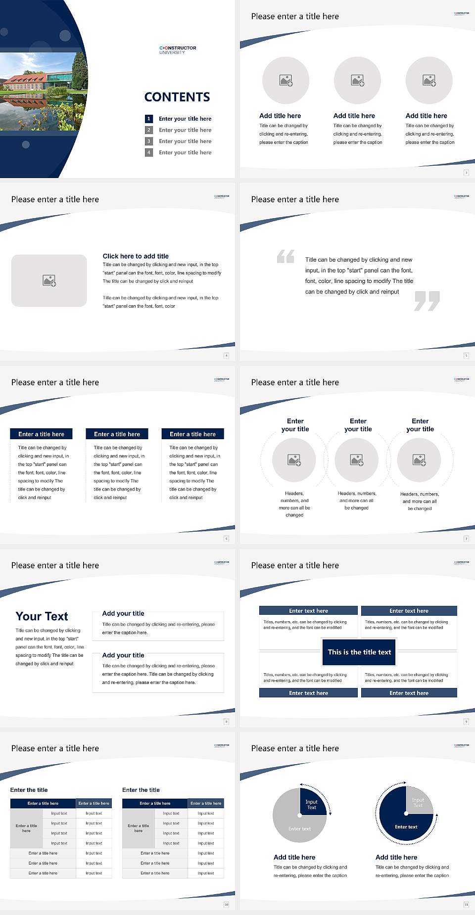 Constructor University Course/Courseware Creation PPT Template4:3 ratio PPT effect preview image2