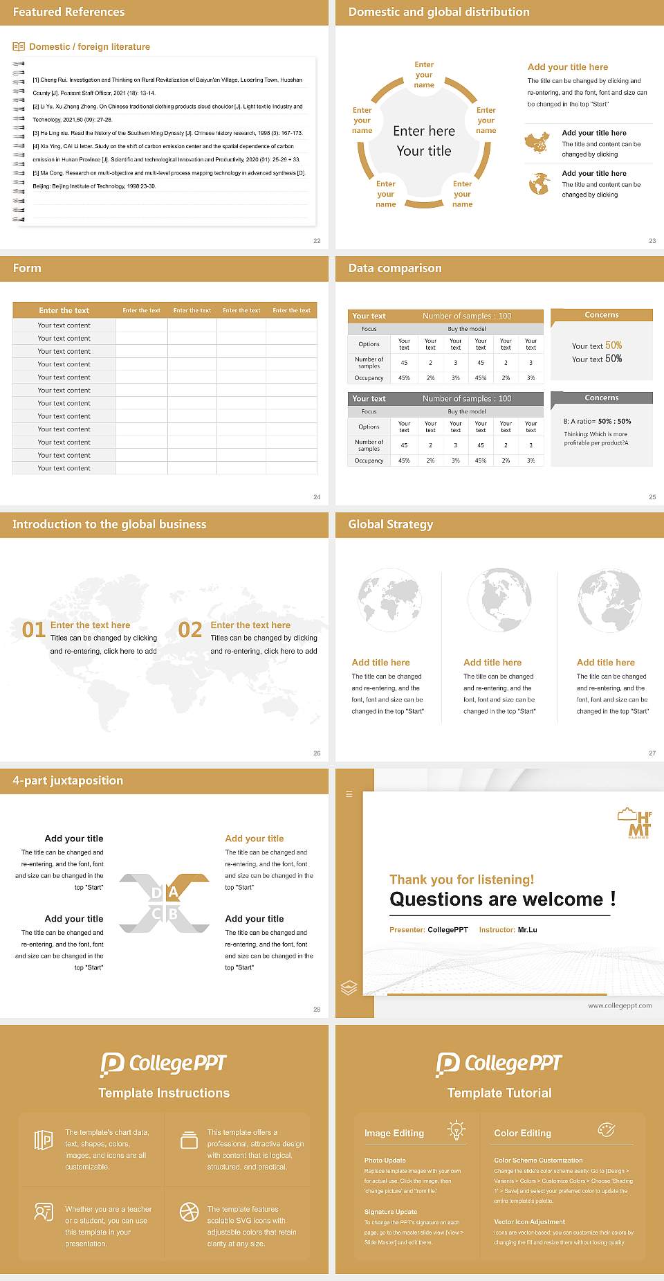 Hamburg University of Music and Theatre Thesis Proposal/Graduation Defense PPT Template4:3 ratio PPT effect preview image4