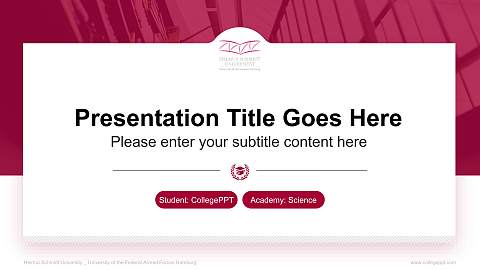 Helmut Schmidt University _ University of the Federal Armed Forces Hamburg National Scholarship Defense PPT Template