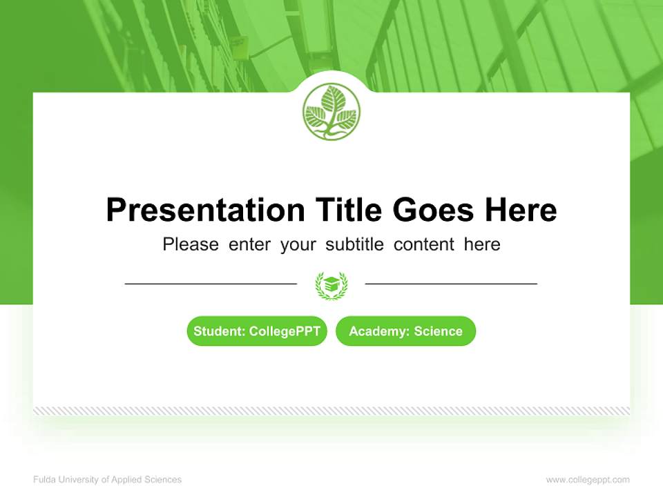 Fulda University of Applied Sciences National Scholarship Defense PPT Template4:3 ratio PPT effect preview image4