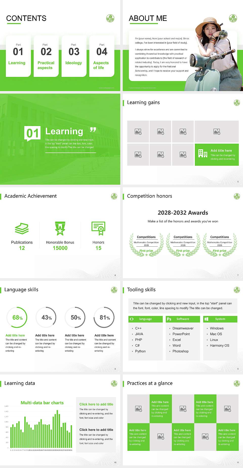 Fulda University of Applied Sciences National Scholarship Defense PPT Template4:3 ratio PPT effect preview image2