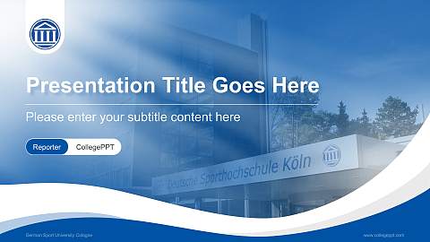 German Sport University Cologne Lecture Sharing and Networking Event PPT Template