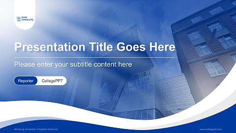 Hamburg University of Applied Sciences Lecture Sharing and Networking Event PPT Template