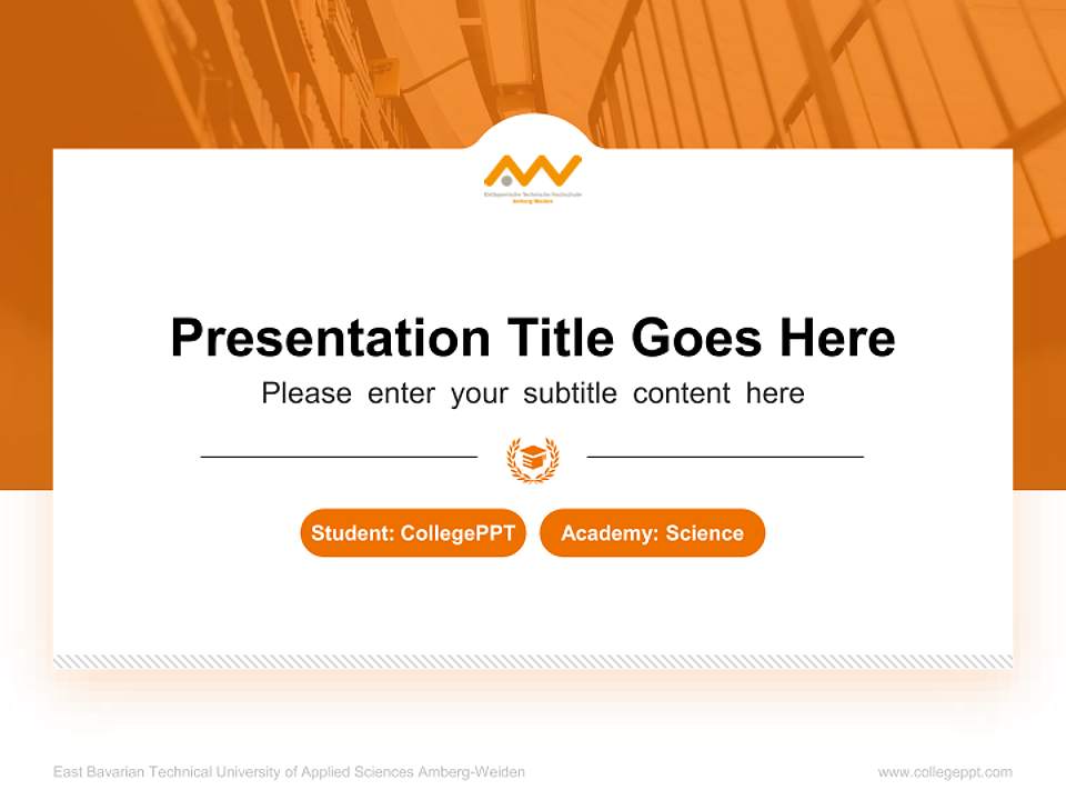 East Bavarian Technical University of Applied Sciences Amberg-Weiden National Scholarship Defense PPT Template4:3 ratio PPT effect preview image4