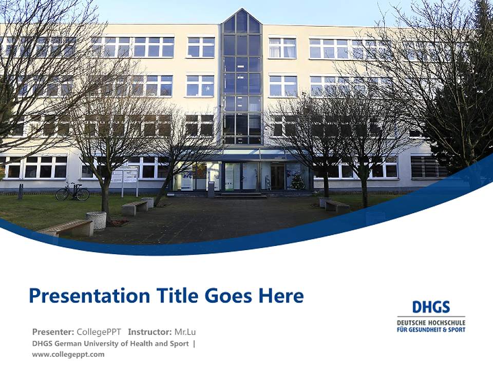 DHGS German University of Health and Sport Course/Courseware Creation PPT Template4:3 ratio PPT effect preview image5