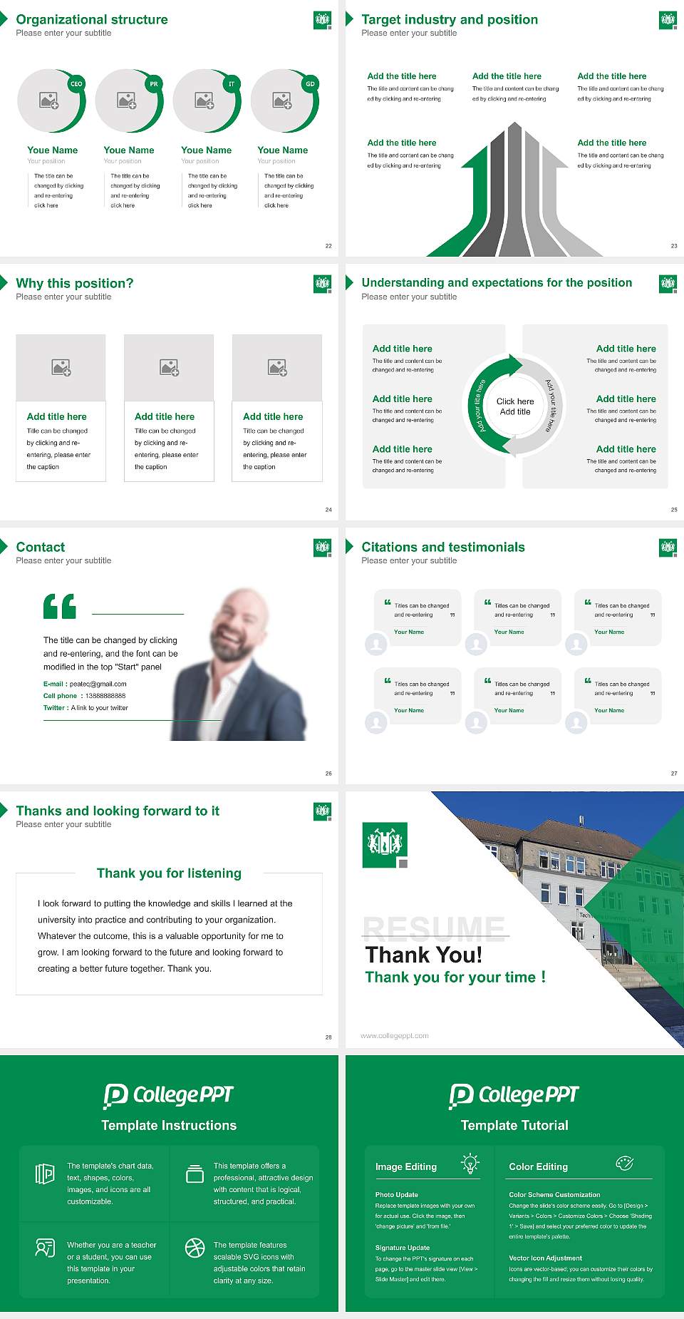 Clausthal University of Technology Resume PPT Template4:3 ratio PPT effect preview image4