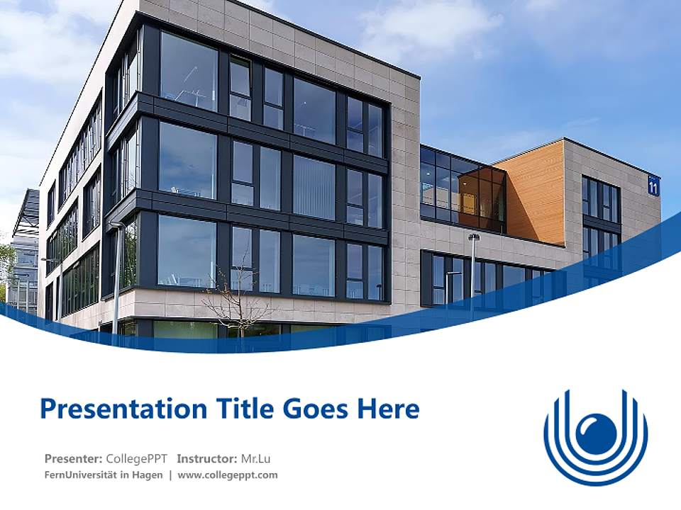 FernUniversität in Hagen Course/Courseware Creation PPT Template4:3 ratio PPT effect preview image5