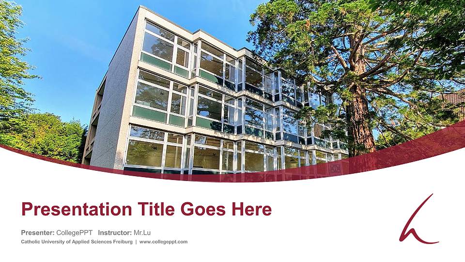 Catholic University of Applied Sciences Freiburg Course/Courseware Creation PPT Template16:9 ratio PPT effect preview image