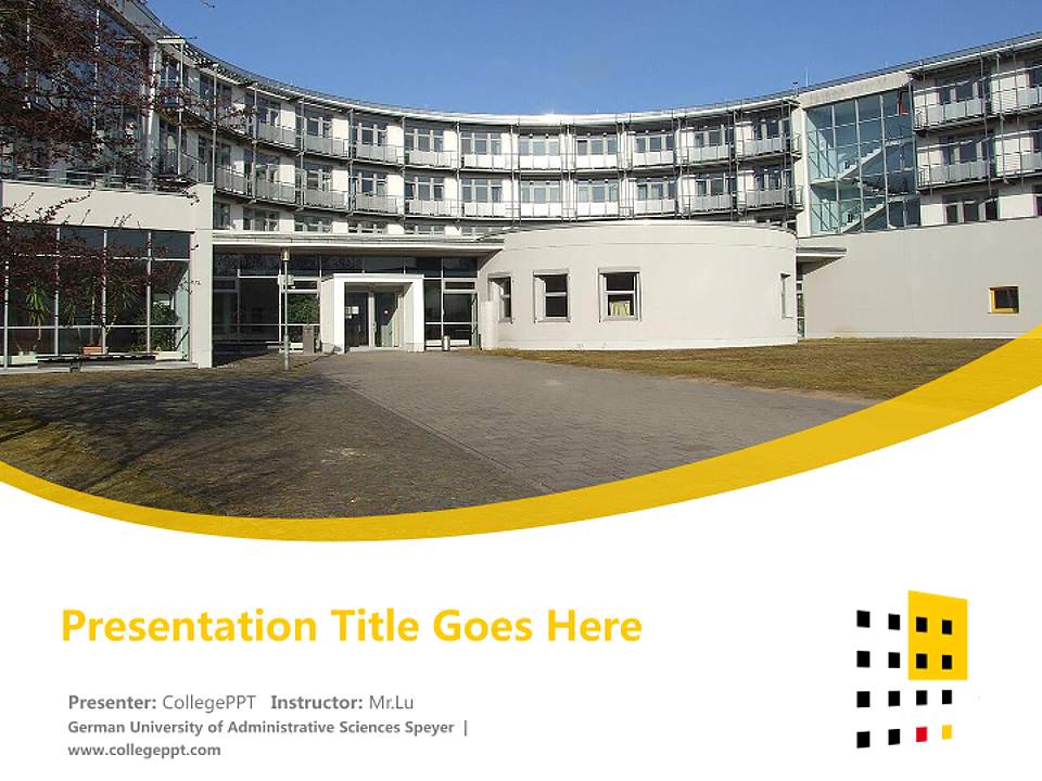 German University of Administrative Sciences Speyer Course/Courseware Creation PPT Template4:3 ratio PPT effect preview image5