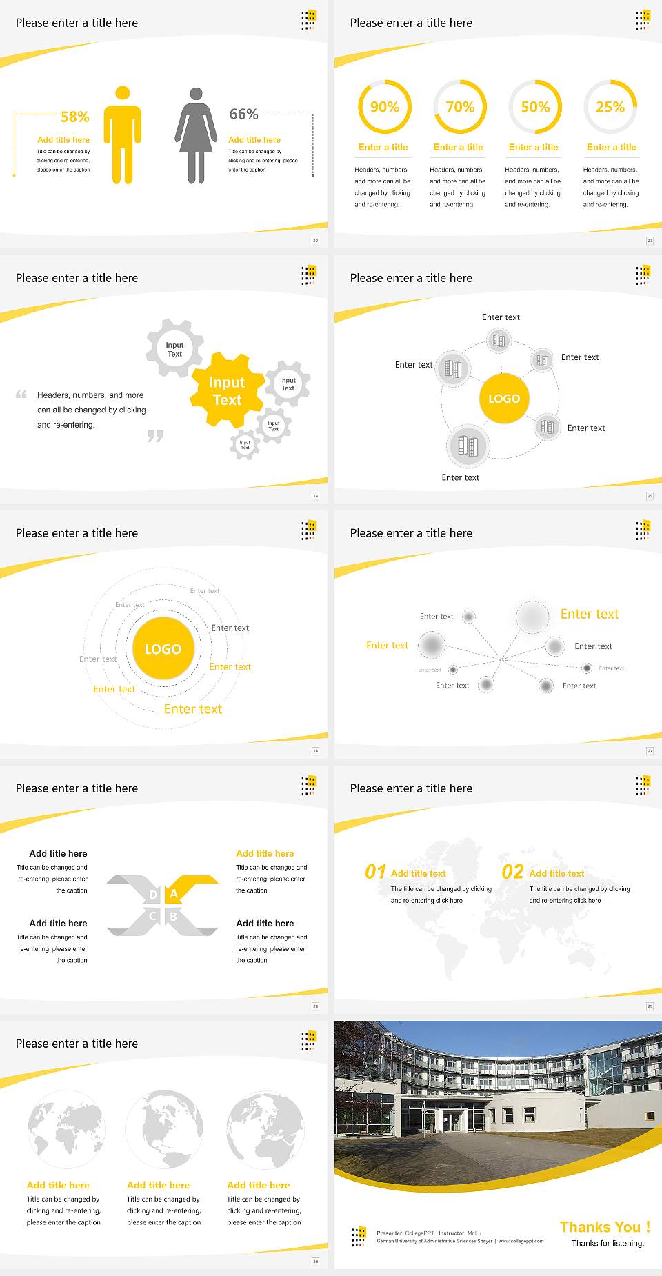 German University of Administrative Sciences Speyer Course/Courseware Creation PPT Template4:3 ratio PPT effect preview image4