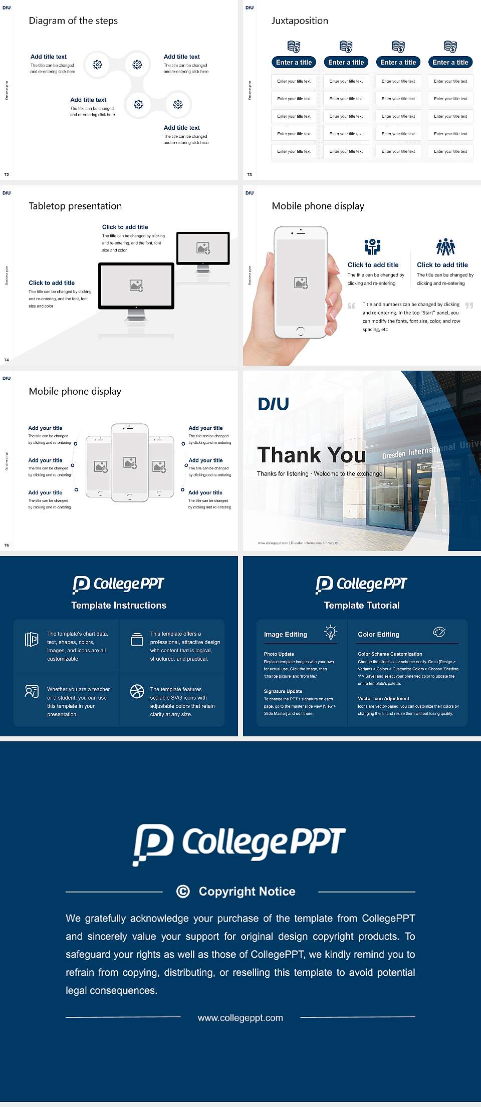 Dresden International University Competition/Entrepreneurship Contest PPT Template4:3 ratio PPT effect preview image9