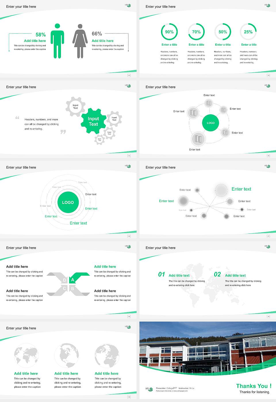 Furtwangen University Course/Courseware Creation PPT Template16:9 ratio PPT effect preview image4