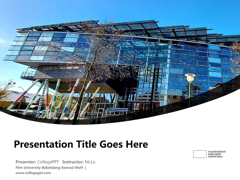 Film University Babelsberg Konrad Wolf Course/Courseware Creation PPT Template4:3 ratio PPT effect preview image5