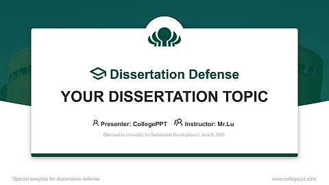 Eberswalde University for Sustainable Development Graduation Thesis Defense PPT Template