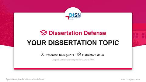 Cooperative State University Saxony Graduation Thesis Defense PPT Template