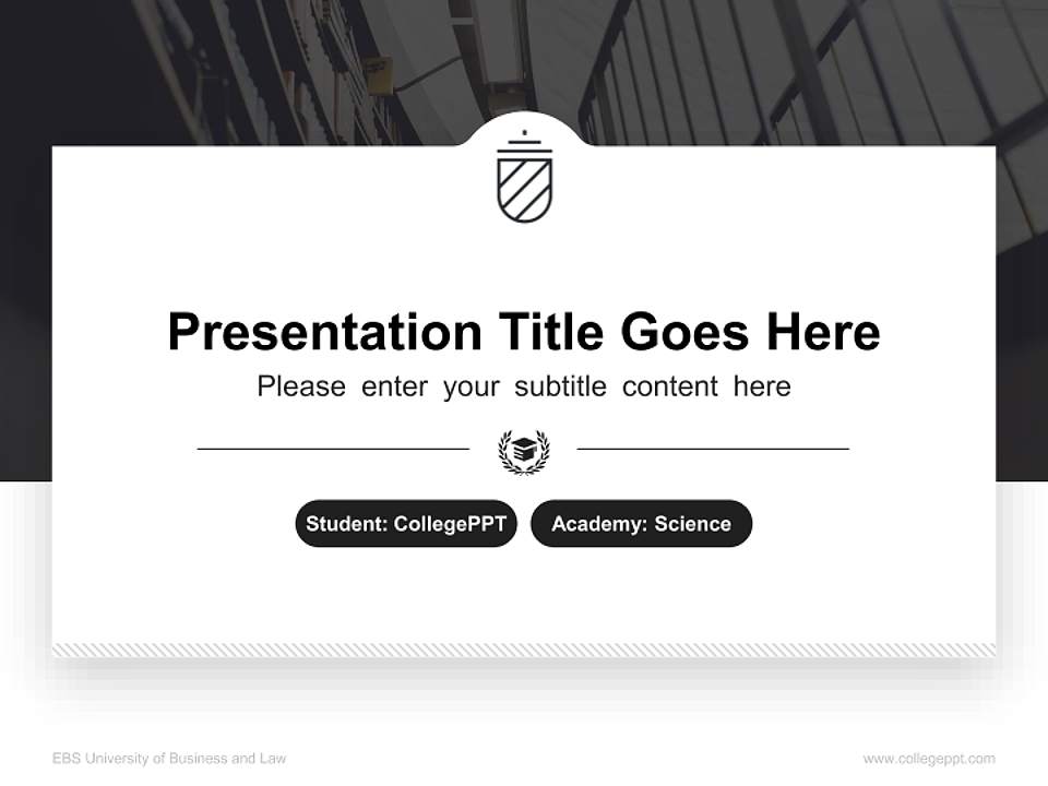 EBS University of Business and Law National Scholarship Defense PPT Template4:3 ratio PPT effect preview image4