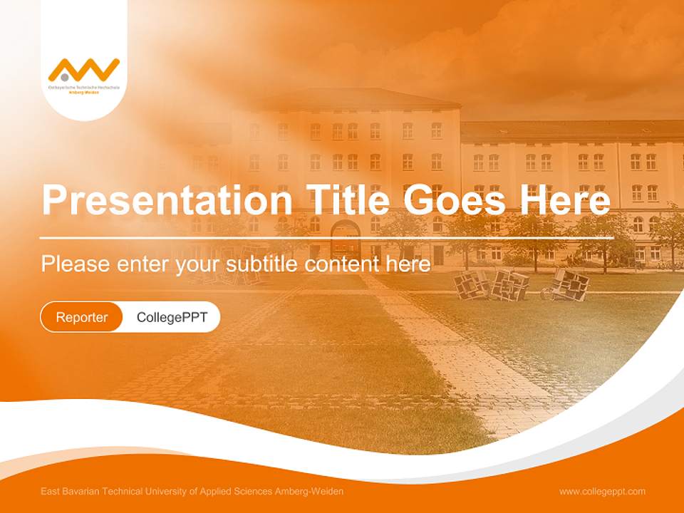 East Bavarian Technical University of Applied Sciences Amberg-Weiden Lecture Sharing and Networking Event PPT Template4:3 ratio PPT effect preview image4