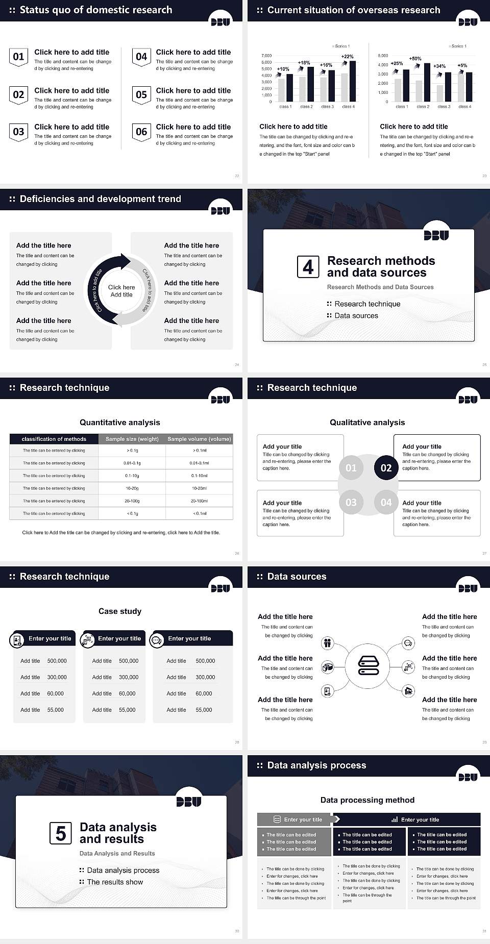Digital Business University of Applied Sciences Graduation Thesis Defense PPT Template4:3 ratio PPT effect preview image4