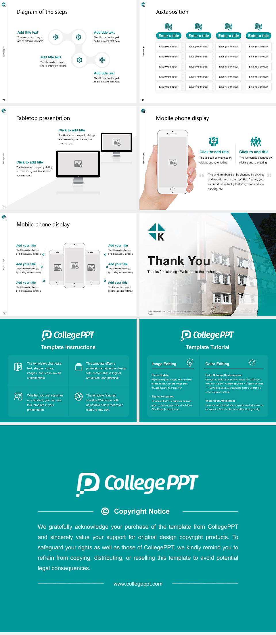 Catholic University of Applied Social Sciences Berlin Competition/Entrepreneurship Contest PPT Template4:3 ratio PPT effect preview image9