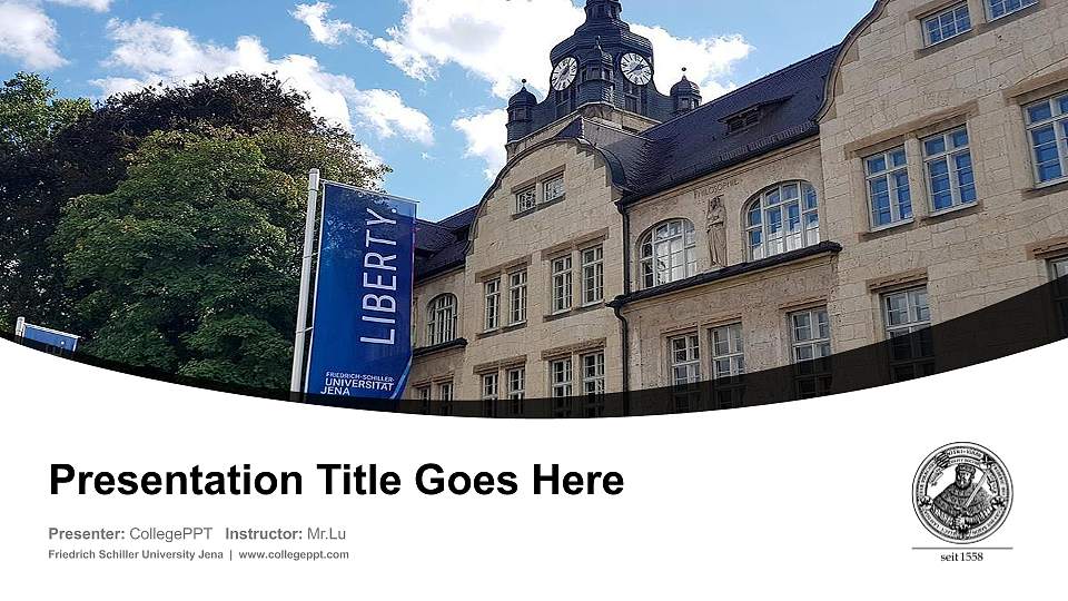Friedrich Schiller University Jena Course/Courseware Creation PPT Template16:9 ratio PPT effect preview image