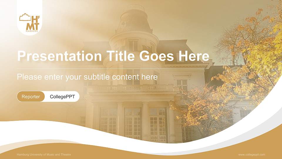 Hamburg University of Music and Theatre Lecture Sharing and Networking Event PPT Template16:9 ratio PPT effect preview image