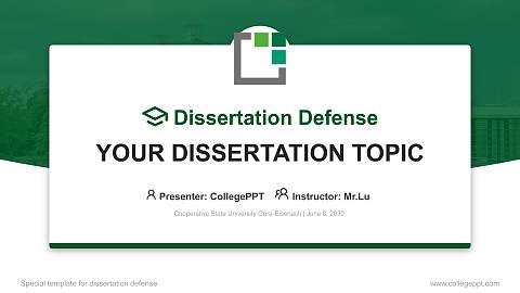 Cooperative State University Gera-Eisenach Graduation Thesis Defense PPT Template