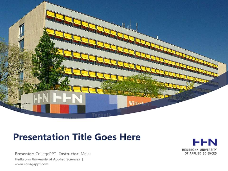 Heilbronn University of Applied Sciences Course/Courseware Creation PPT Template4:3 ratio PPT effect preview image5