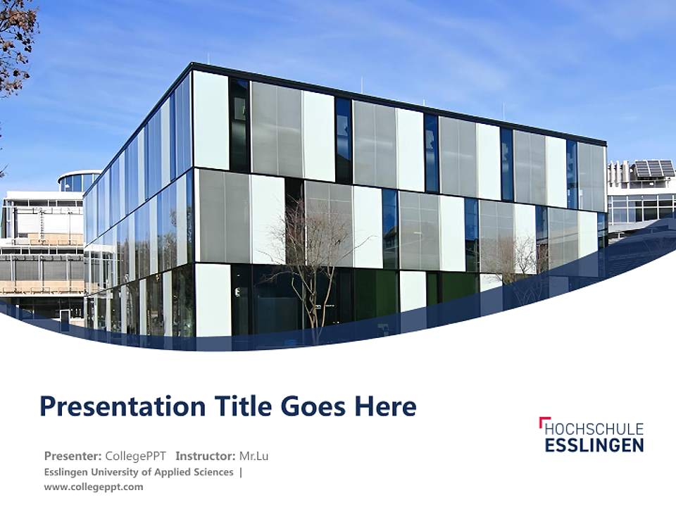 Esslingen University of Applied Sciences Course/Courseware Creation PPT Template4:3 ratio PPT effect preview image5