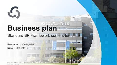 Fresenius University of Applied Sciences – Cologne campus Competition/Entrepreneurship Contest PPT Template