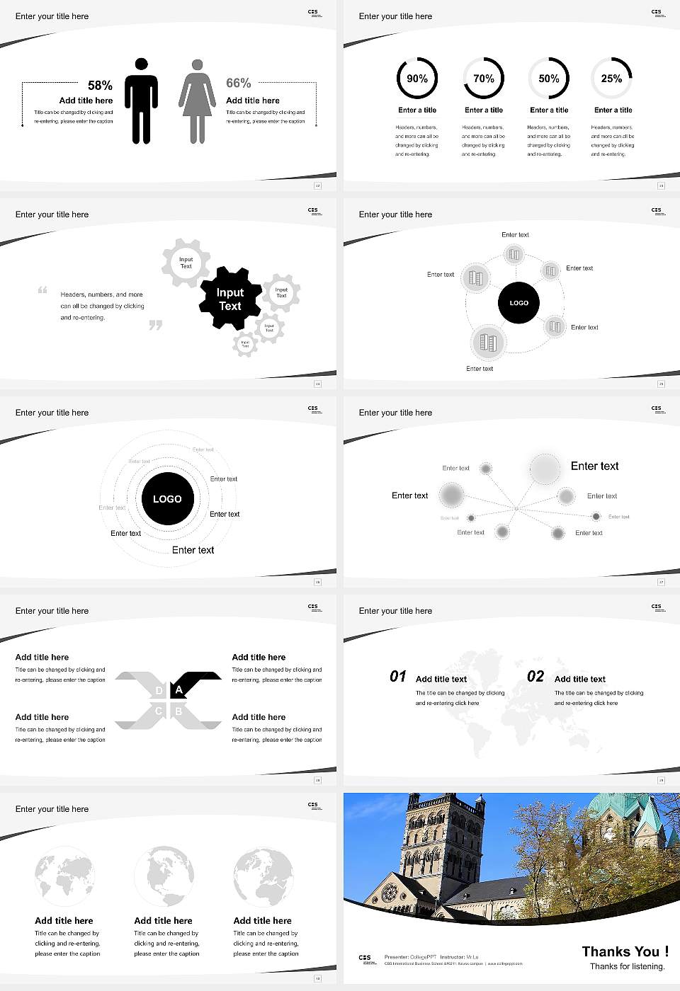 CBS International Business School – Neuss campus Course/Courseware Creation PPT Template16:9 ratio PPT effect preview image4