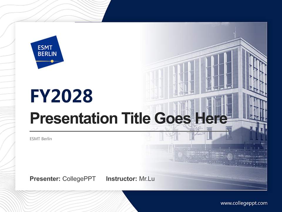 ESMT Berlin Academic Presentation/Research Findings Report PPT Template4:3 ratio PPT effect preview image5