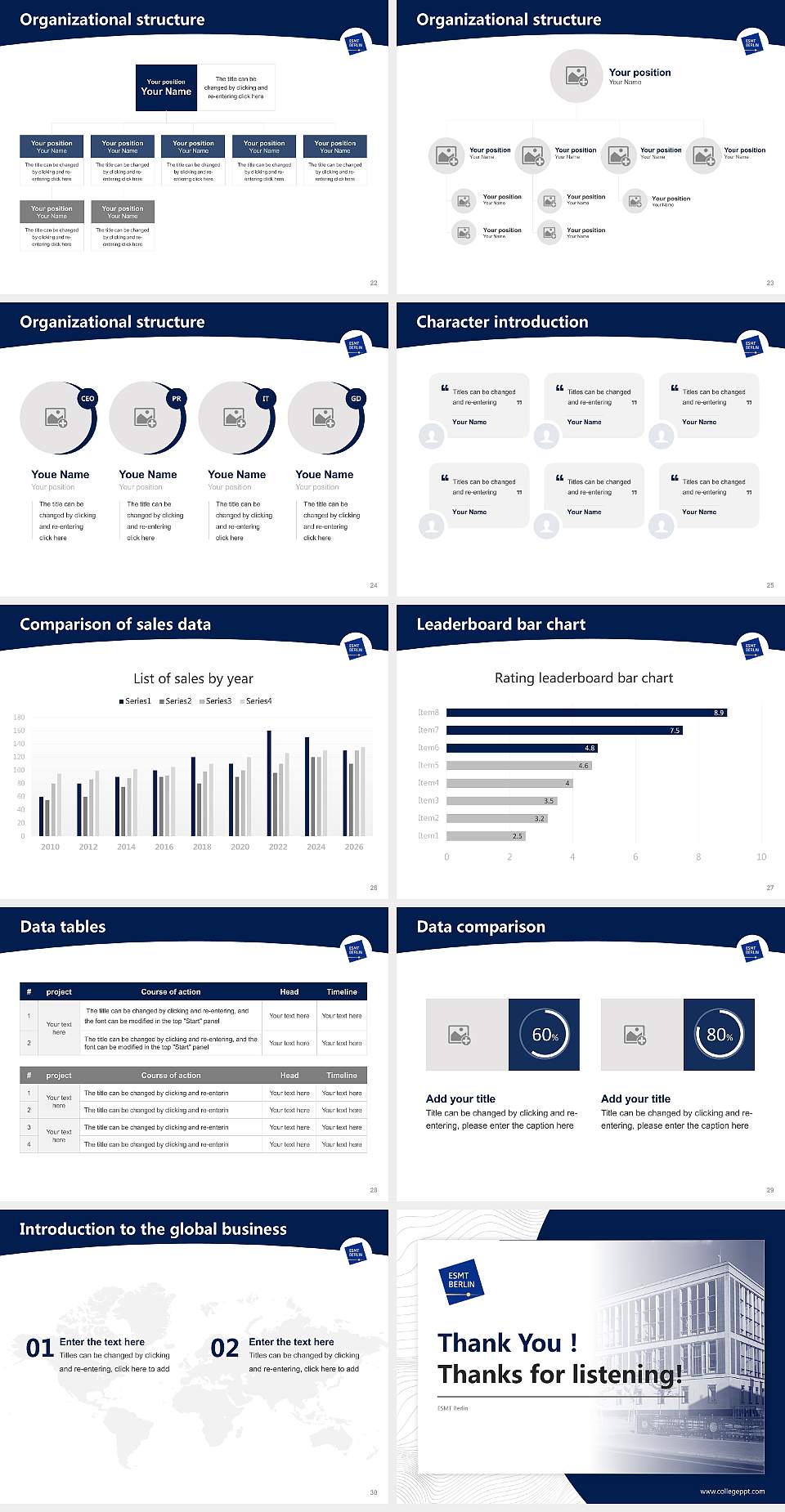 ESMT Berlin Academic Presentation/Research Findings Report PPT Template4:3 ratio PPT effect preview image4