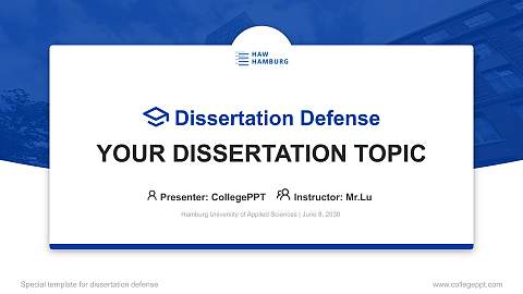 Hamburg University of Applied Sciences Graduation Thesis Defense PPT Template