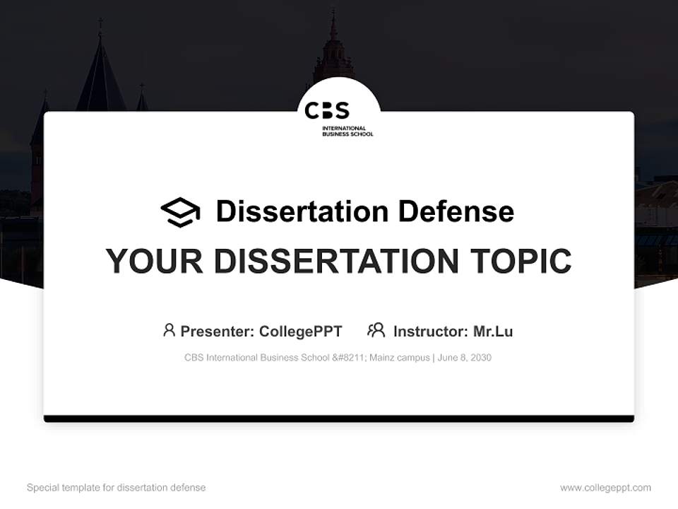 CBS International Business School – Mainz campus Graduation Thesis Defense PPT Template4:3 ratio PPT effect preview image7