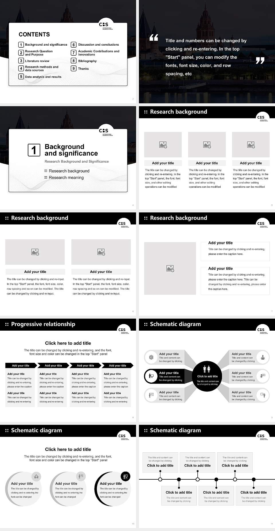 CBS International Business School – Mainz campus Graduation Thesis Defense PPT Template4:3 ratio PPT effect preview image2