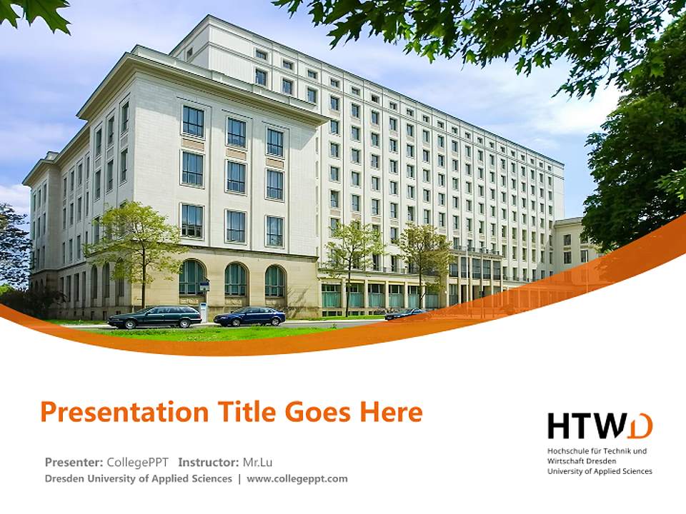 Dresden University of Applied Sciences Course/Courseware Creation PPT Template4:3 ratio PPT effect preview image5