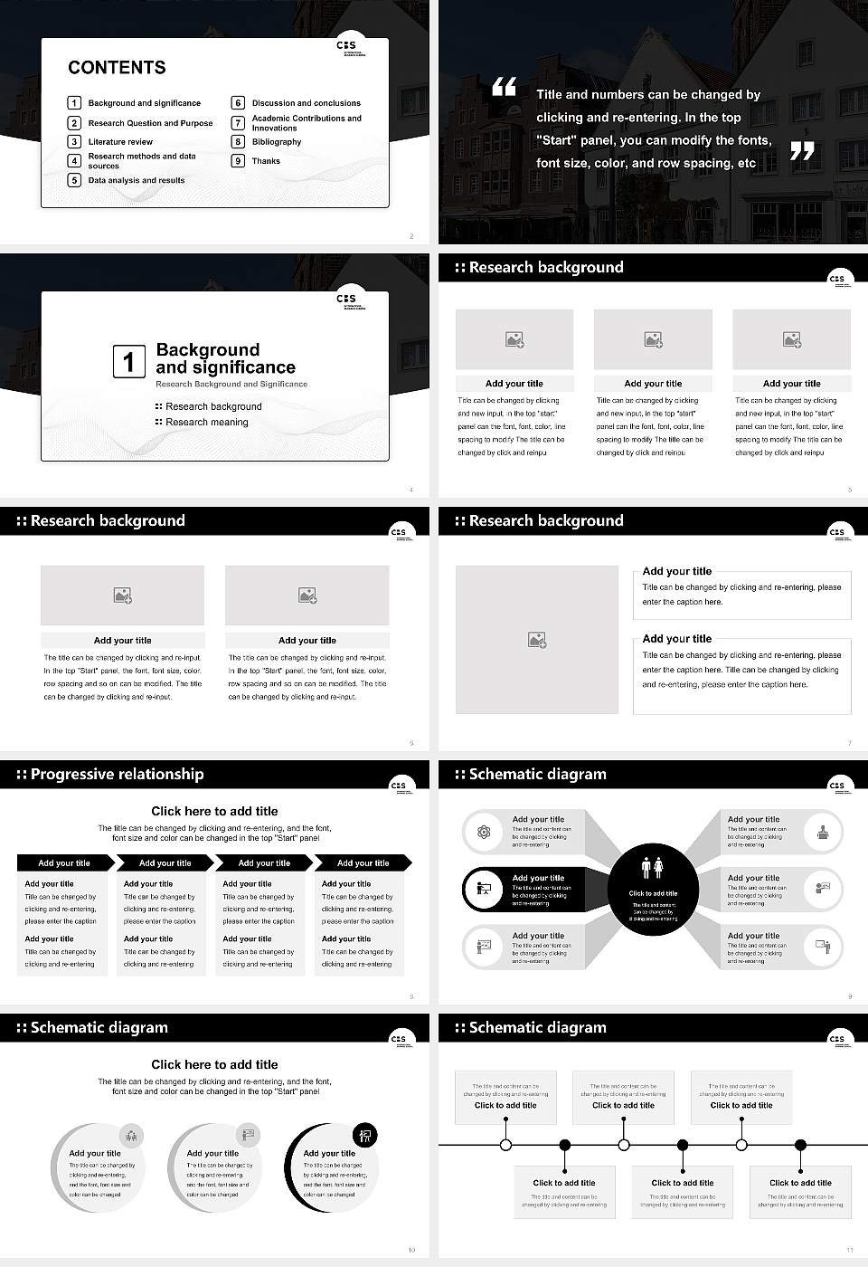 CBS International Business School – Rheine campus Graduation Thesis Defense PPT Template16:9 ratio PPT effect preview image2
