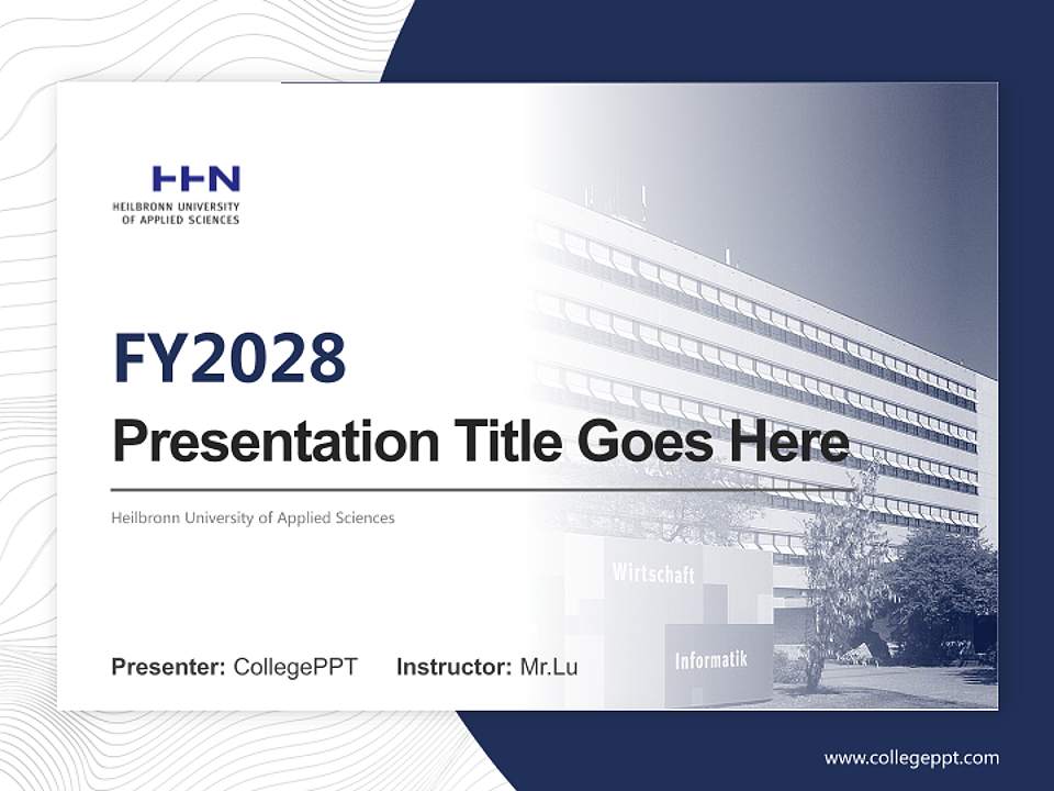 Heilbronn University of Applied Sciences Academic Presentation/Research Findings Report PPT Template4:3 ratio PPT effect preview image5