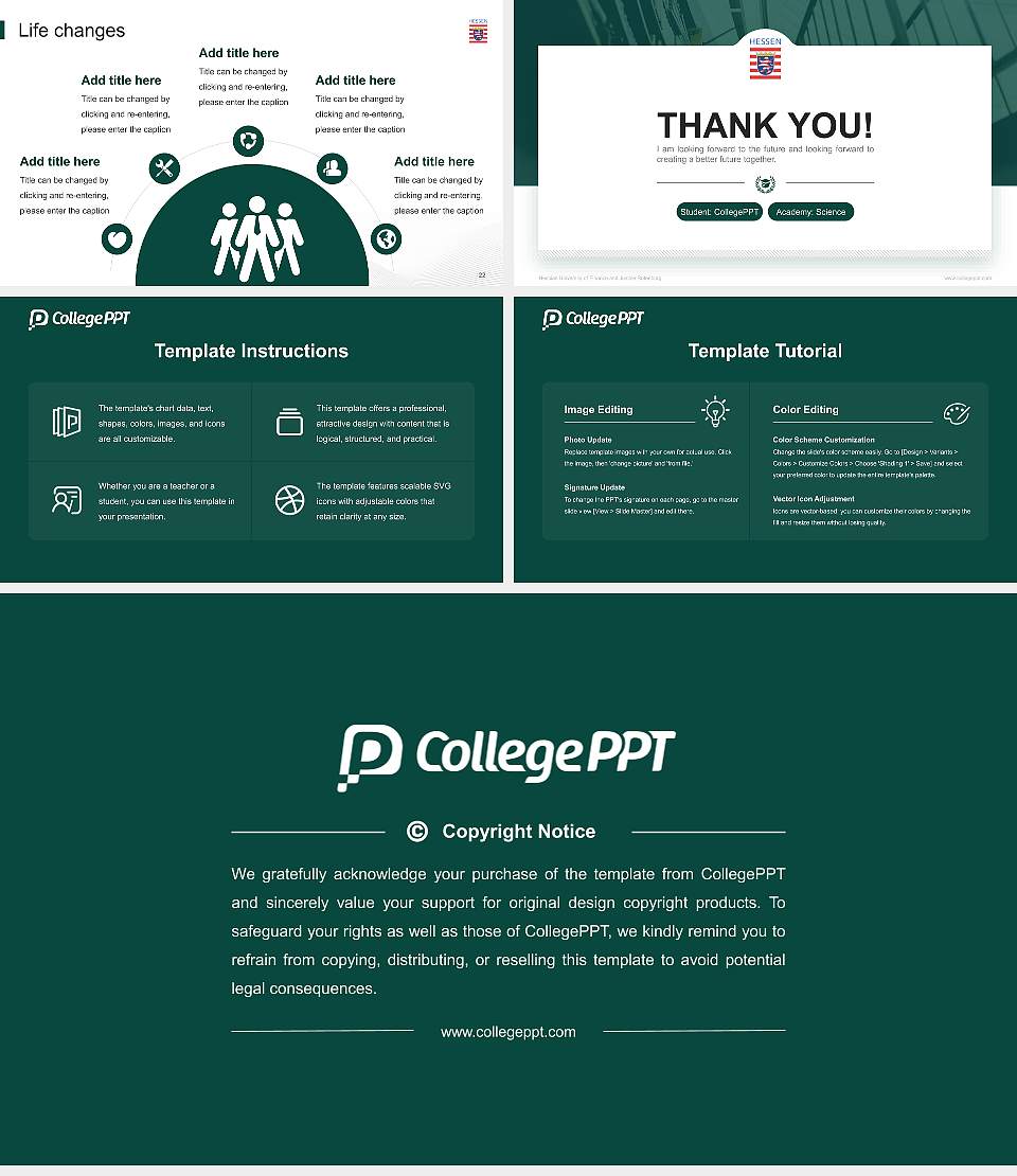 Hessian University of Finance and Justice Rotenburg National Scholarship Defense PPT Template16:9 ratio PPT effect preview image4
