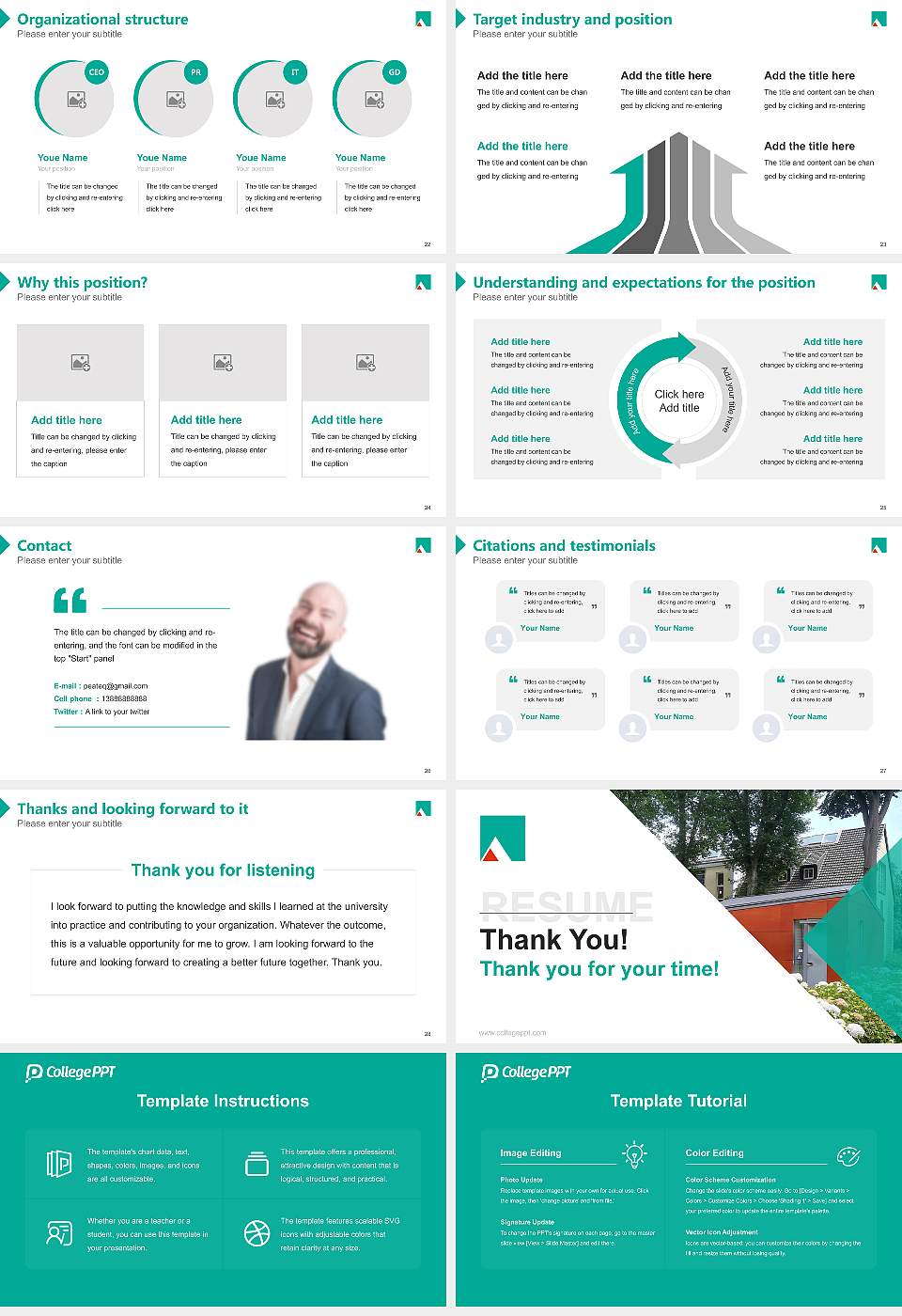 Church University of Wuppertal Resume PPT Template16:9 ratio PPT effect preview image4